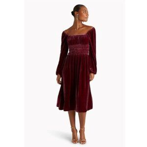 Hill House Home Burgundy Velvet Jasmine Dress